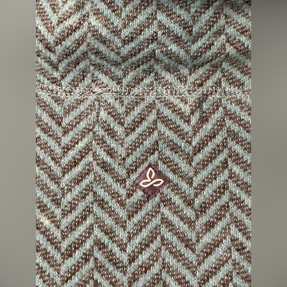 PRANA XS Blue Lucia Funnel Turtle Neck Recycled Wool Blend Sweater Outdoor Warm - Picture 10 of 14